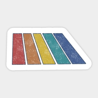 Retro Rainbow Stripes Sticker